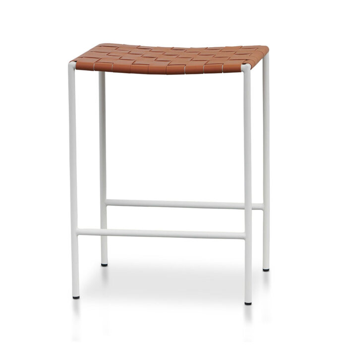 Lys White Bar Stools Tan Set Modern Kitchen Seating