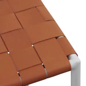 Lys White Frame Bar Stools Tan Set of 2 Modern Comfortable Seating