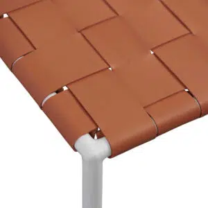 Lys White Bar Stools Set Tan Leather Seats Steel Frame