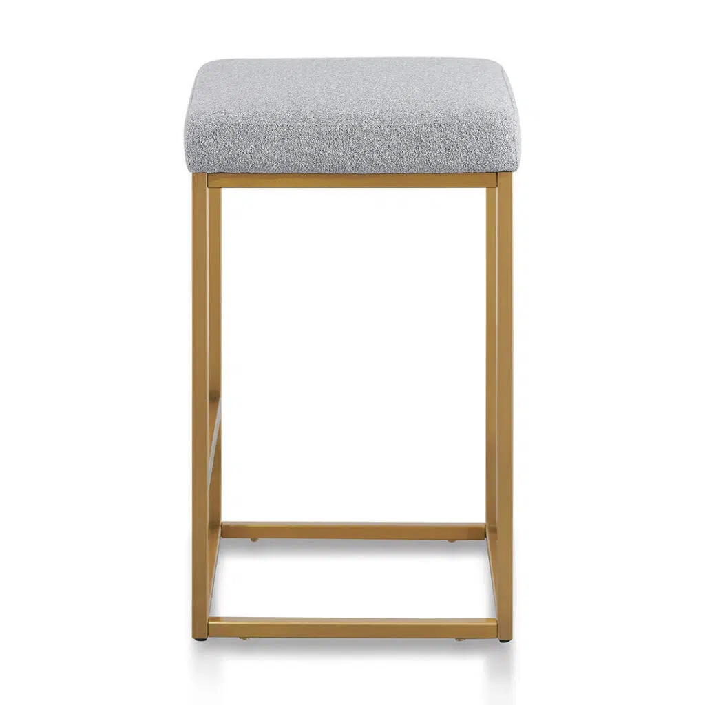 Eclipse Bar Stool, Grey Brushed Gold, Modern Design