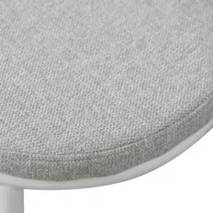 Modern 63cm Grey Fabric Bar Stool Set Robust Steel Frame Space-Saving Design