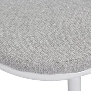 Modern 63cm Grey Fabric Bar Stool Set Robust Steel Frame Compact Comfortable