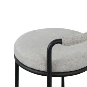 Seabrook 65cm Bar Stool Set, Coastal Grey, Durable Steel Frame, Foam Seat, Easy Assembly