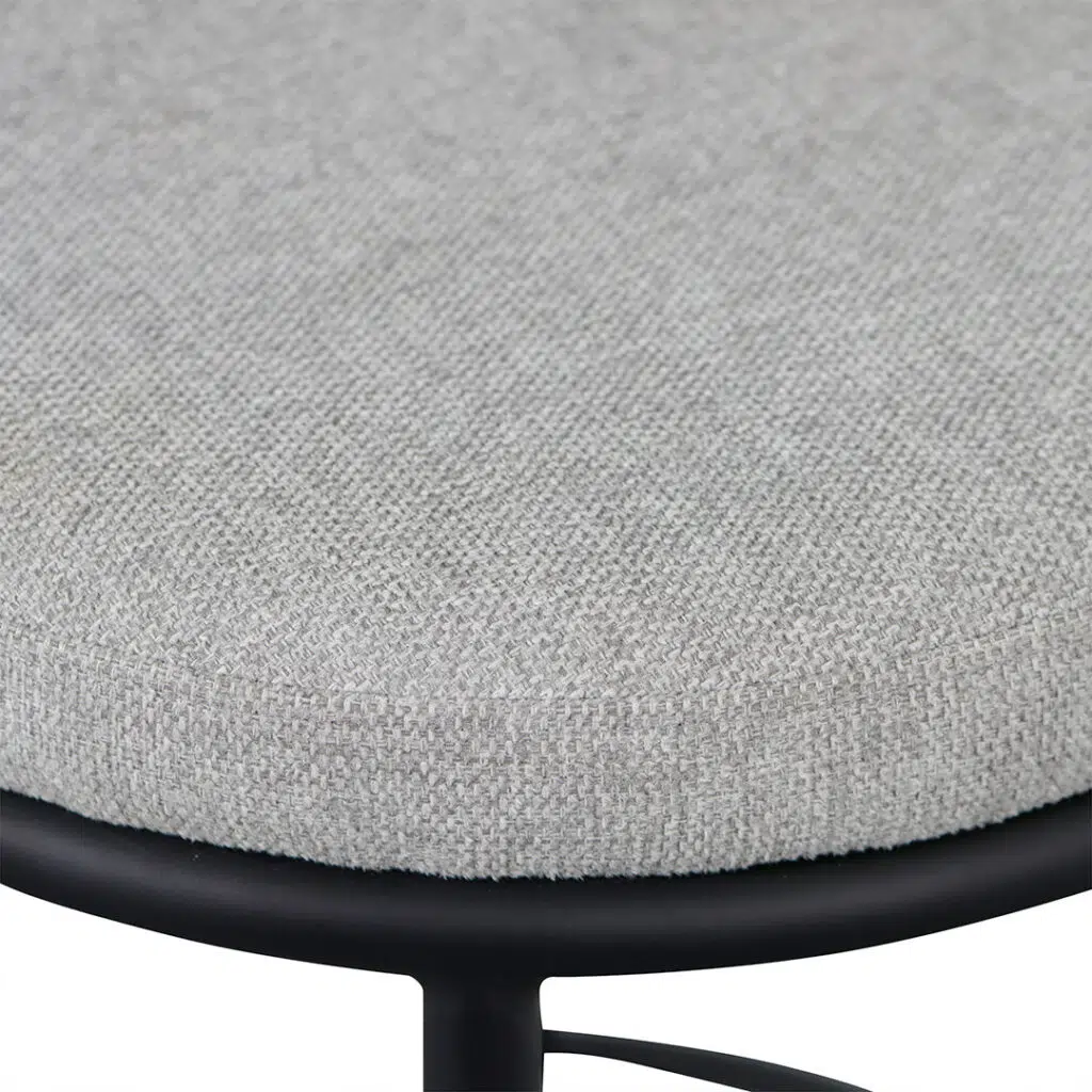 Seabrook 65cm Bar Stool Set, Coastal Grey, Durable Steel Frame, Comfortable Seat