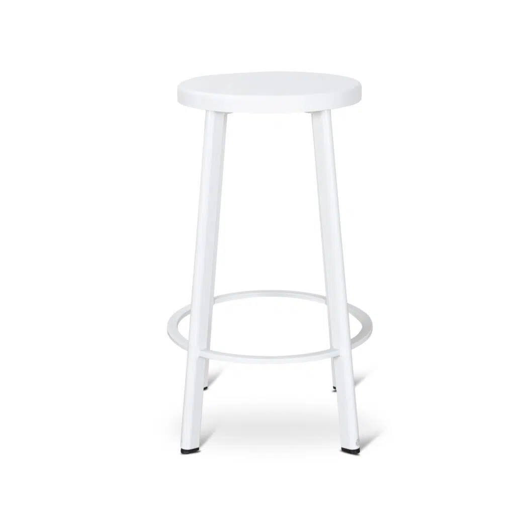 Bryn White Timber Bar Stools Set of 2 Modern Design