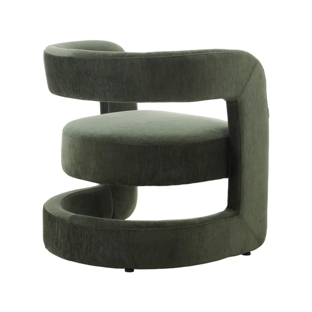 Elegant Hunter Green Accent Chair with Cushioned Seat and Durable Steel Frame