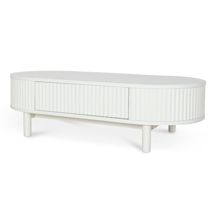 Modern White 1.2m Coffee Table with Storage