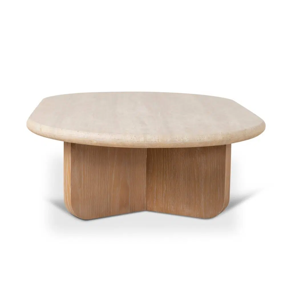 Alden 1.2m Oval Travertine Coffee Table NATURAL