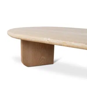 Alden 1.2m Oval Travertine Coffee Table NATURAL