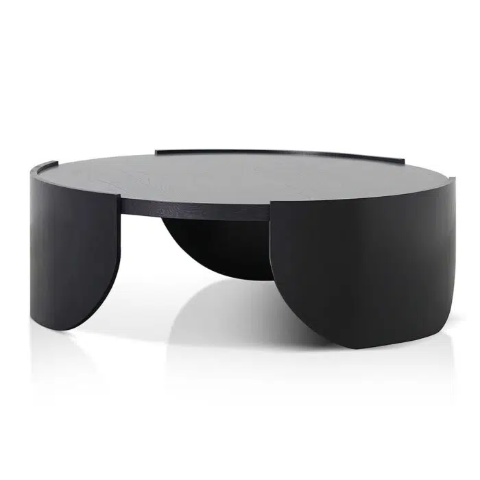Orion 1.1m Round Coffee Table ?C Black