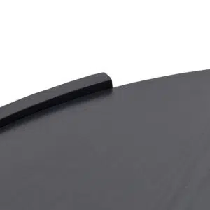 Orion 1.1m Black Round Coffee Table Modern Leg Design