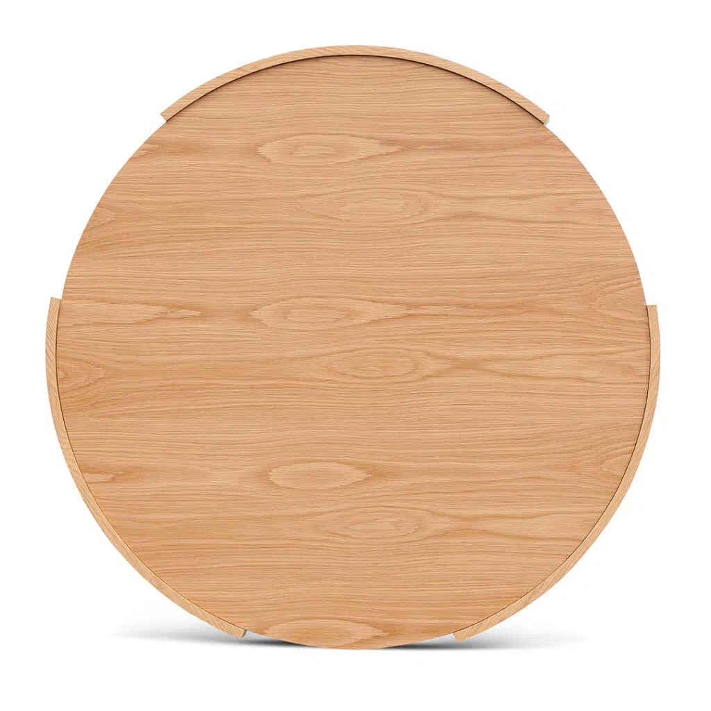 Eli 1.1m Natural Coffee Table, Circular, MDF, Tri-base