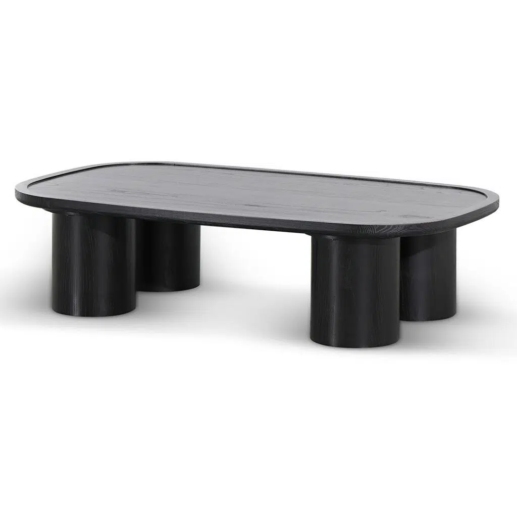 Black Oak Coffee Table 1.4m, Sleek Modern Design