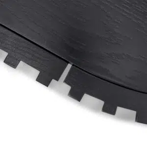 Luna 1.3m Oval Coffee Table, Black Oak, Modern Design