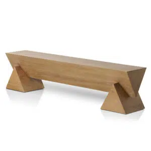 Willow Elm Bench Natural Sturdy Wood Modern Design
