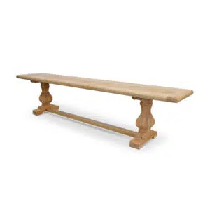 Rustic 2m Elm Wood Bench, Natural, Reclaimed Wood, Handcrafted, Seating for 3, Easy Assembly