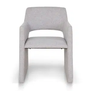 Cloud Grey Fabric Dining Chairs Set of 2 Modern Comfort