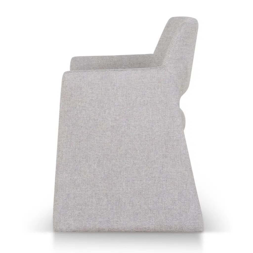 Cloud Grey Fabric Dining Chairs Set of 2 Modern Comfort