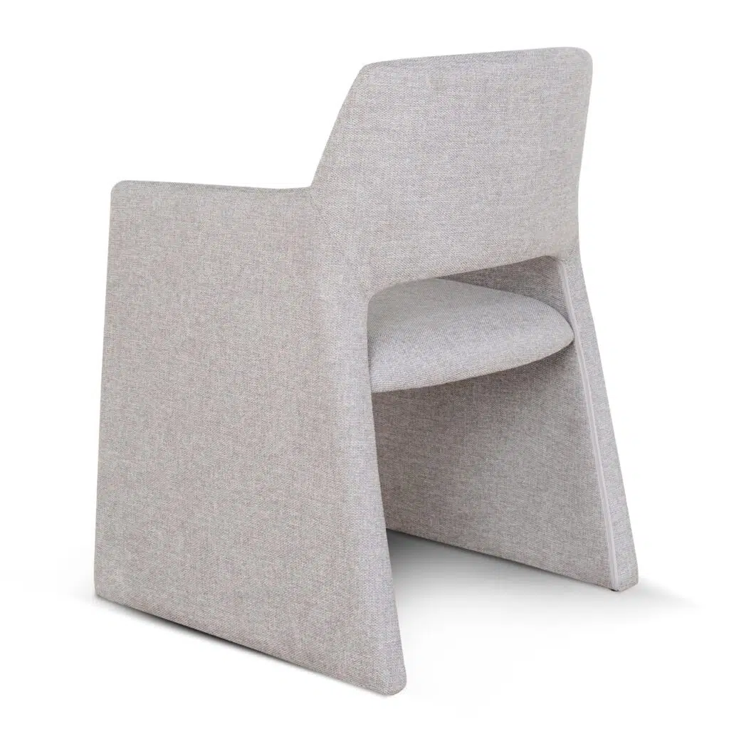 Cloud Grey Fabric Dining Chairs Set Modern Comfort
