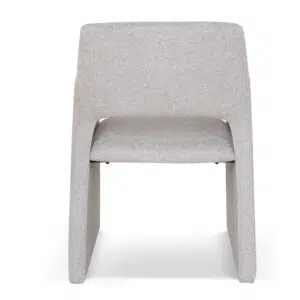 Cloud Grey Fabric Dining Chairs Set of 2 Modern Comfort