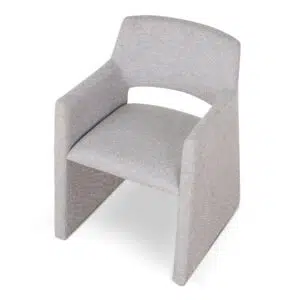 Cloud Grey Fabric Dining Chair Set Modern Comfort