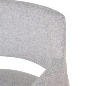 Cloud Grey Fabric Dining Chair Set Modern Comfort