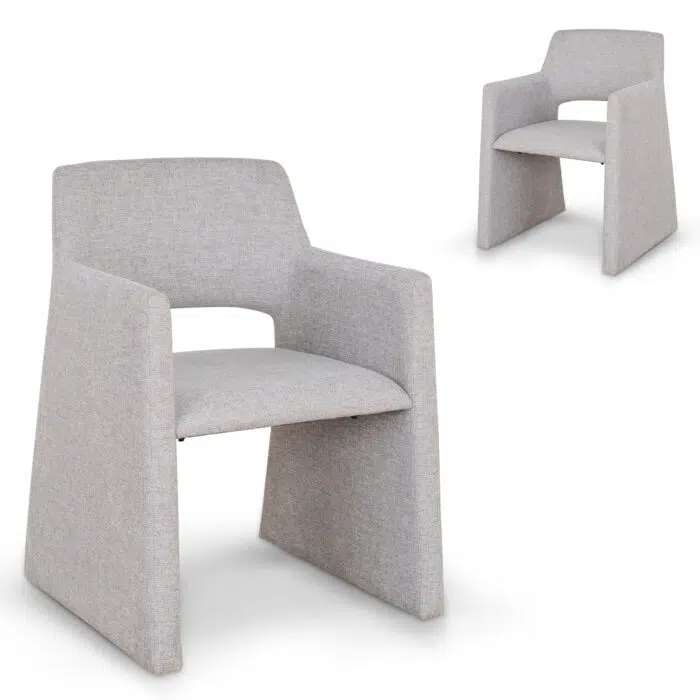 Ollie Fabric Dining Chair _ Cloud Grey (Set of 2)