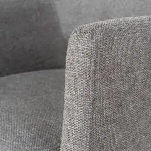 Smoke Grey Fabric Dining Chairs Set of 2 Ergonomic Stylish