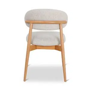 Gwen Dining Chair, Coastal Beige & Oak, Modern Design