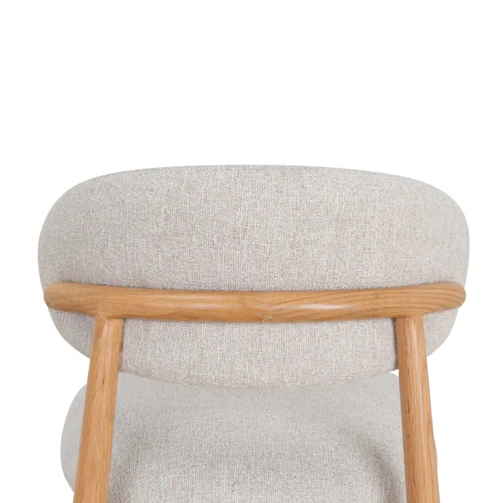 Gwen Dining Chair, Coastal Beige & Oak, Elegant Design
