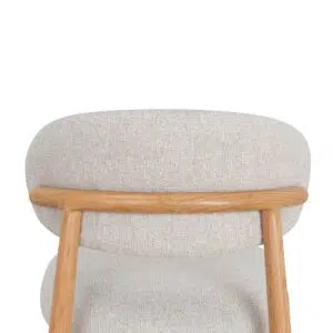 Gwen Dining Chair, Coastal Beige & Oak, Elegant Design