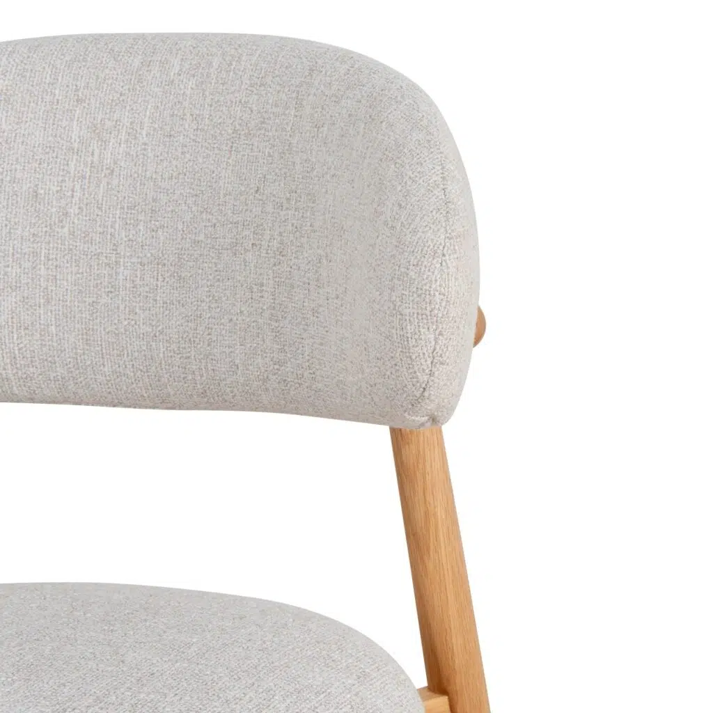 Gwen Dining Chair, Coastal Beige & Oak, Elegant Design