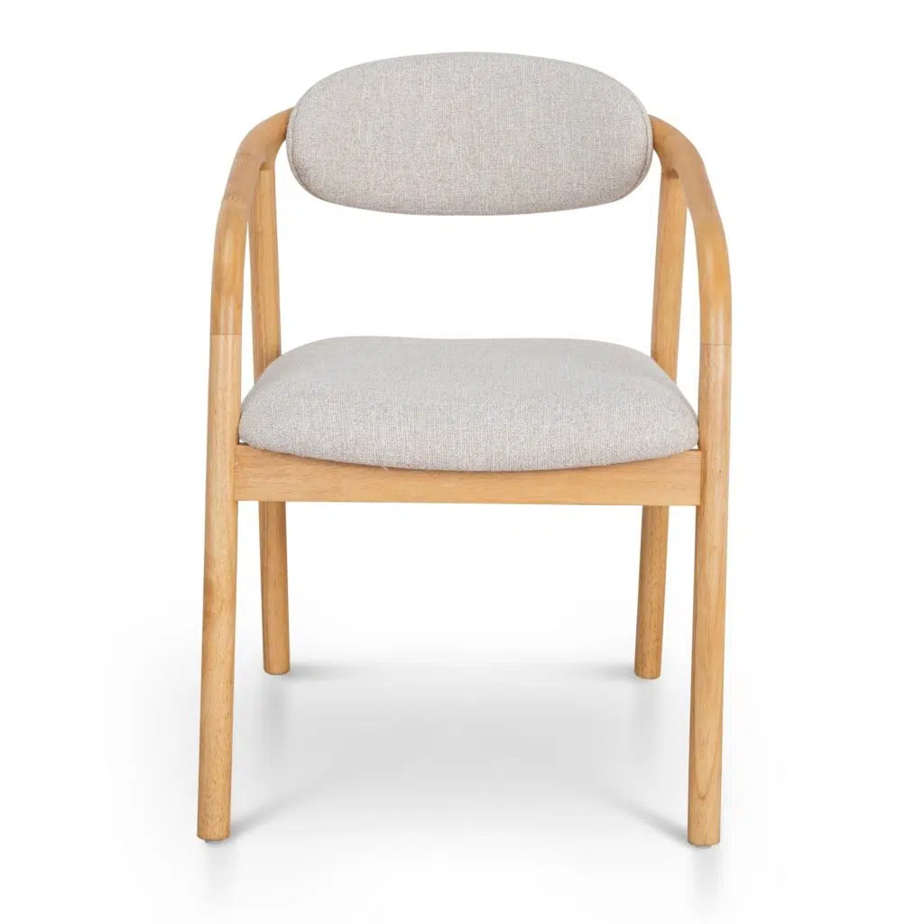Alba Dining Chair, beige, natural wood, elegant design, comfortable seating, durable construction