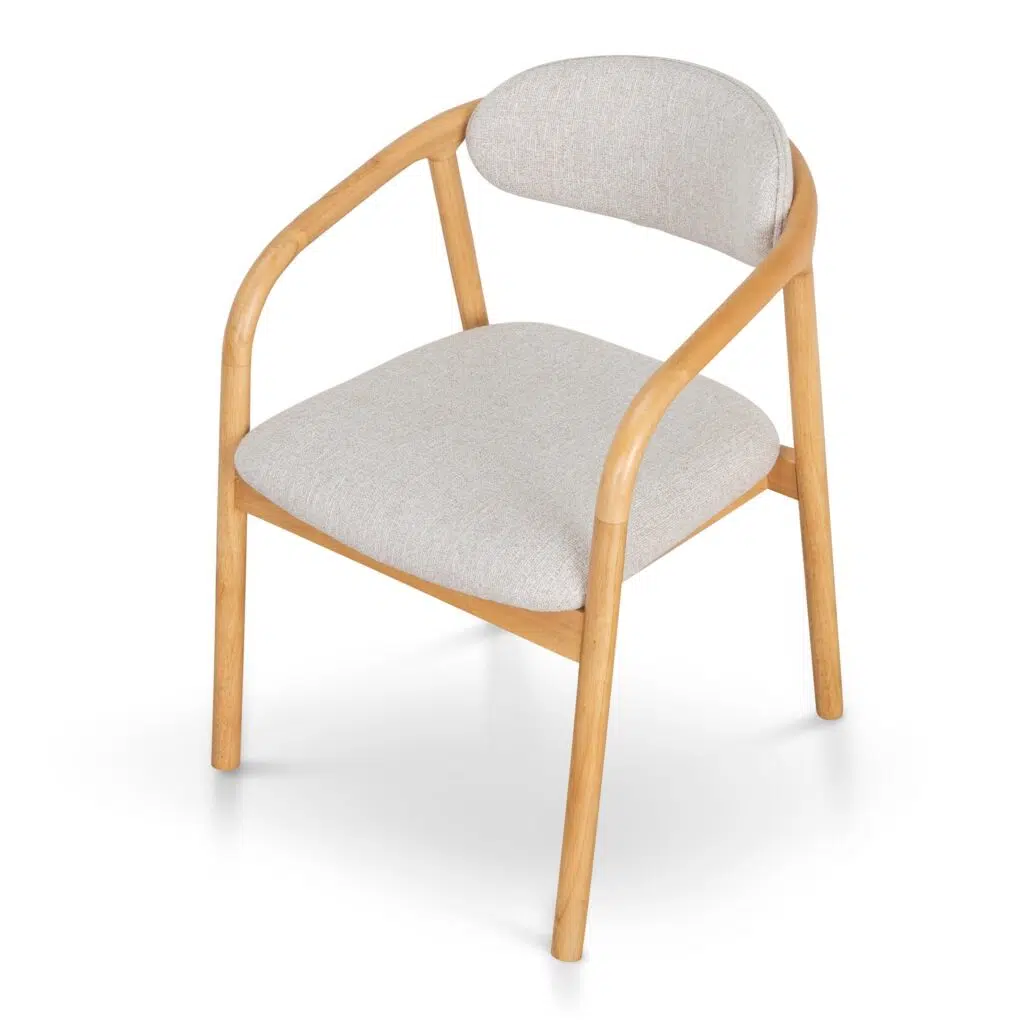 Alba Dining Chair, beige, natural wood, elegant design, comfortable seating, durable construction