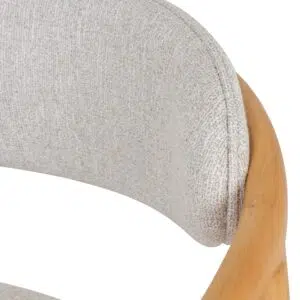 Elegant Alba Dining Chair, beige, natural wood, 80cm