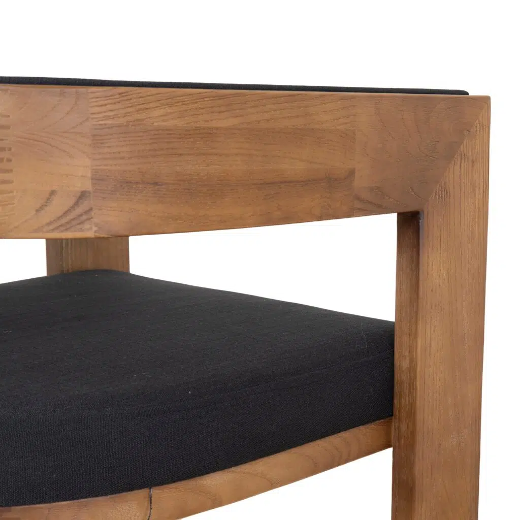 Black Modern Elm Dining Chairs Set of 2