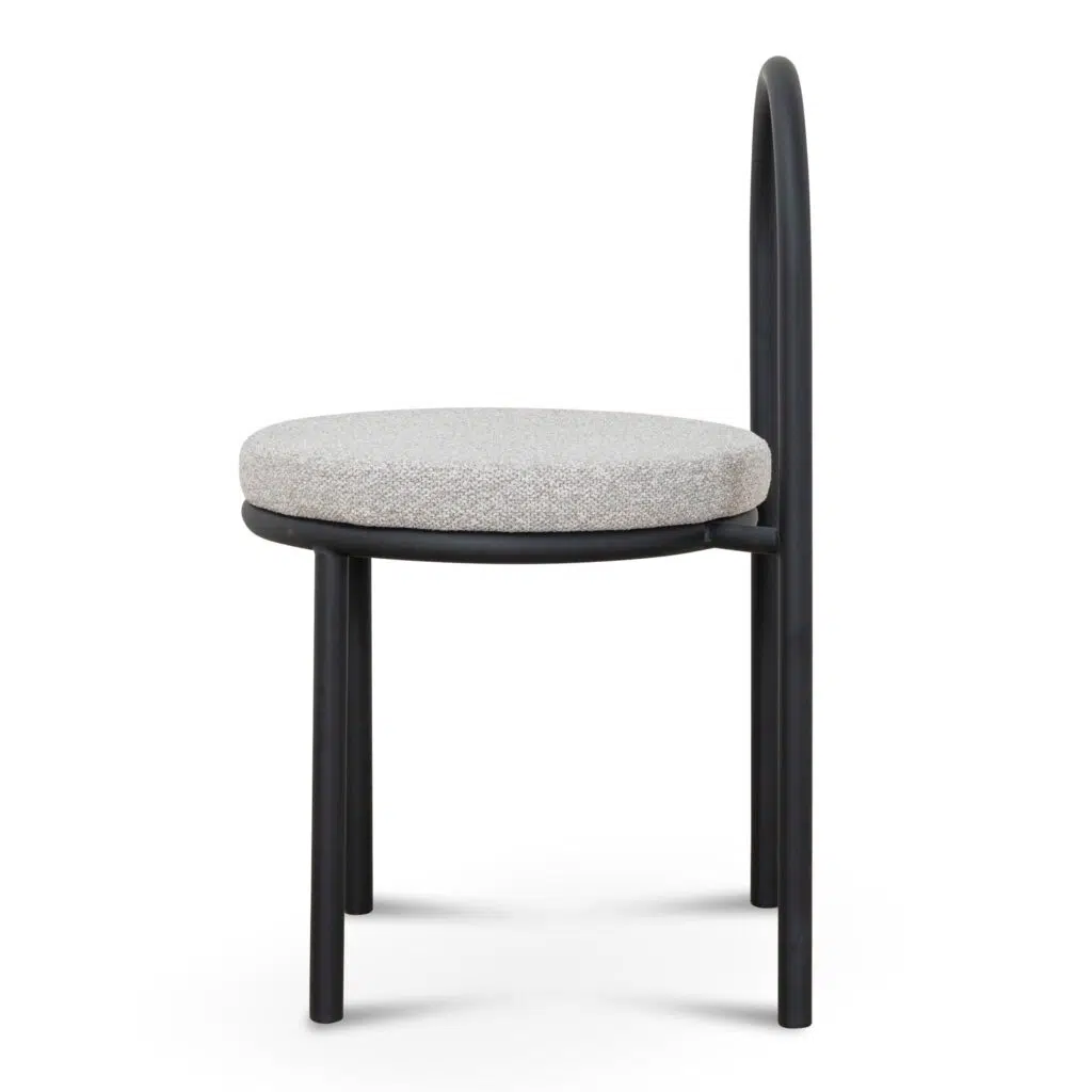 Sleek Black & Grey Dining Chair Set, Modern Design, Comfortable Seating