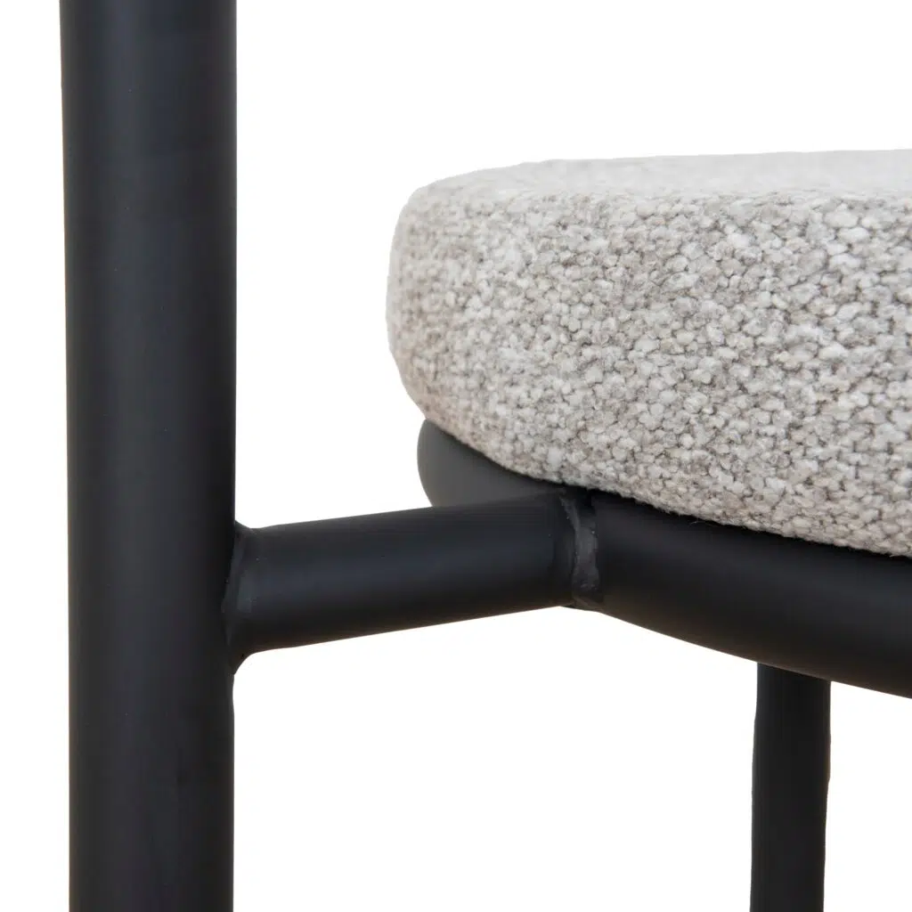 Sleek Black & Grey Dining Chair Set, Modern Design