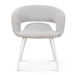 Modern White & Grey Dining Chair Set of 2