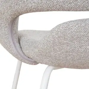 Modern White & Grey Dining Chair Set of 2, Streamlined Design, Sturdy Frame, Comfortable Seat