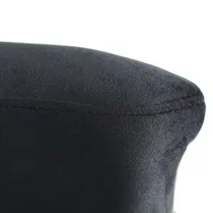 Luna black velvet dining chair with gold base