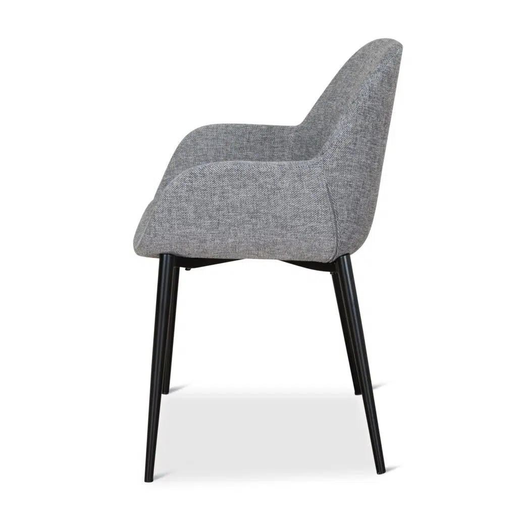 Lava Grey Dining Chairs Set of 2 Modern Design Comfortable Steel Frame