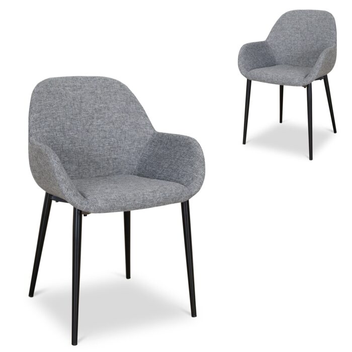 Lava Grey Dining Chairs Set Modern Elegant Design