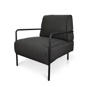 Eli Lounge Chair, dark grey, sleek design, comfortable seating, durable steel frame