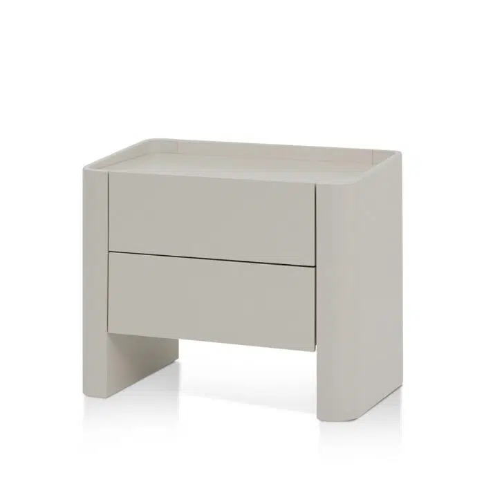 Eclipse Bedside Table – Warm Grey