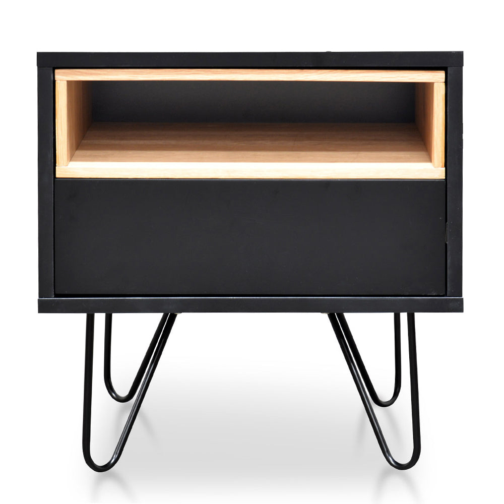 Luna Bedside Table – Black
