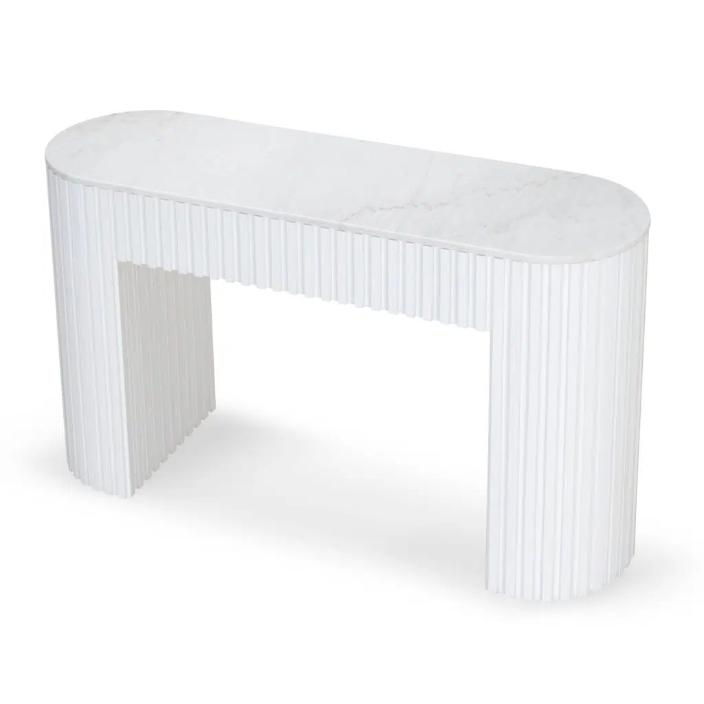 Elegant White Marble Console Table 1.5m Nico
