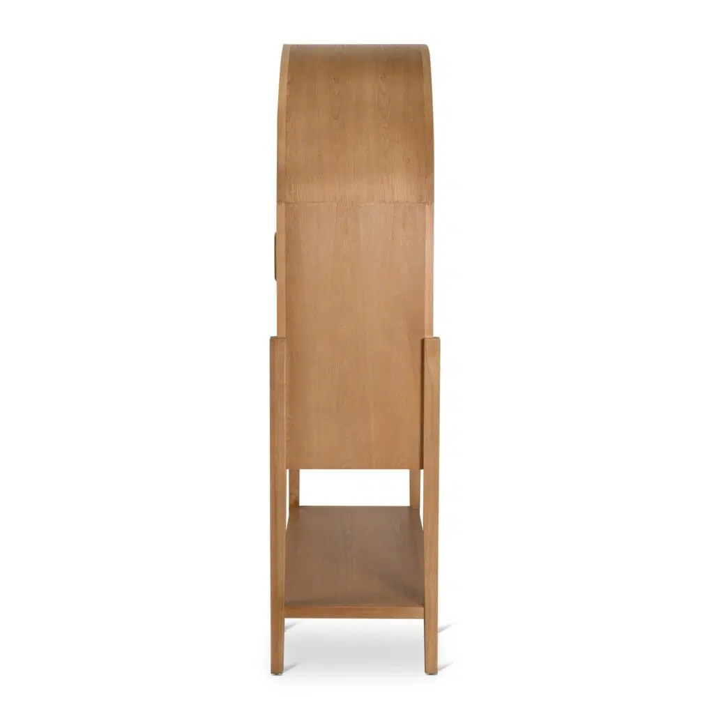Ash Curve Cabinet 1.83m Nat Fin Elegant Storage