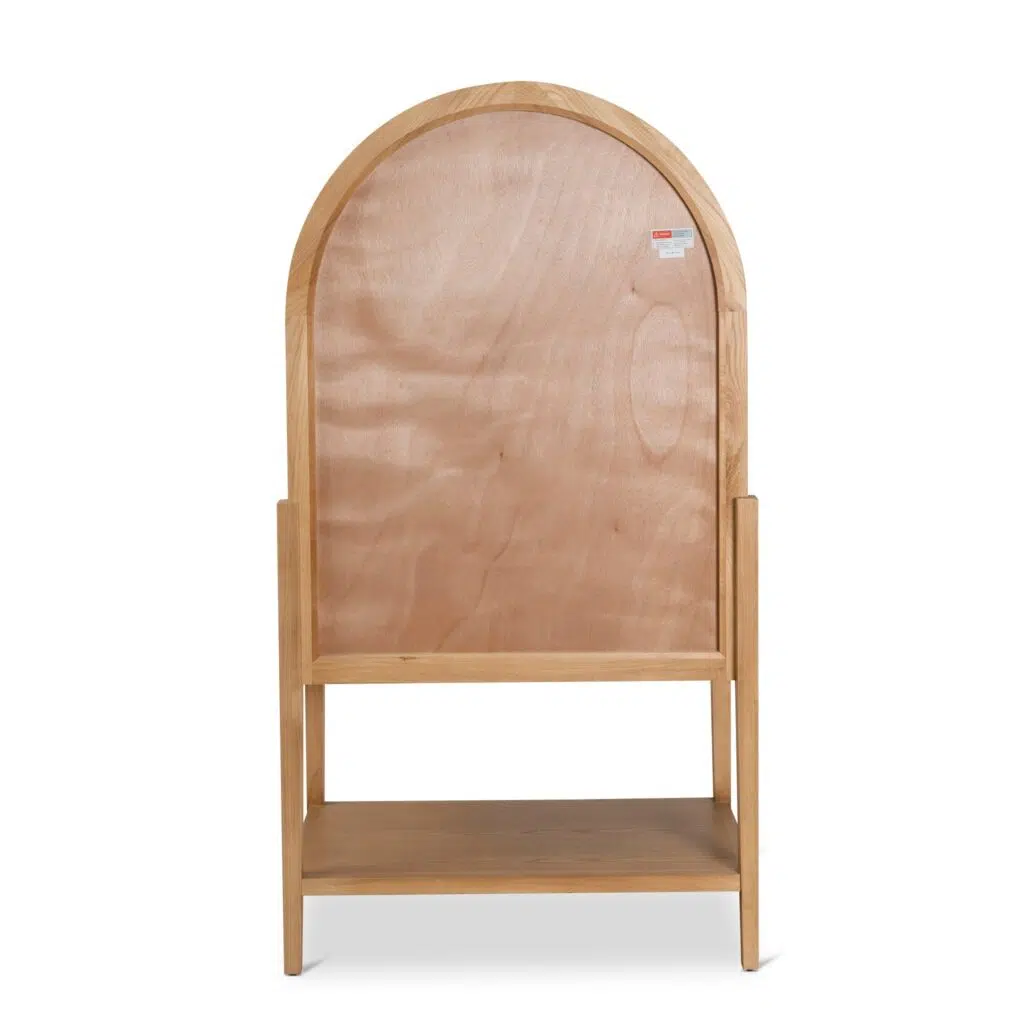 Ash Curve Cabinet 1.83m - Natural Finish, Sleek Design