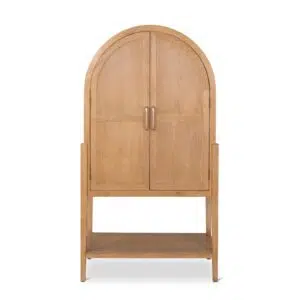 Ash Curve Cabinet 1.83m Nat Fin Elegant Storage